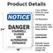 Signmission Danger Stairwell Closed Use Alternative, 18 in W x Rectangle, Plastic OS-2PACK-NS-P-1824-V-10922 - alternate 3
